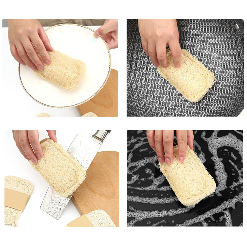 Eco-Friendly Plant Fiber Loofah Scrub Sponge 7x11cm Multipurpose
