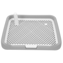 Dog Toilet for Puppies Dog Cat Litter Tray Dog Waste Tray Dog Toilet Dog Toilet Indoor Dog Potty for Indoor Puppy Pan Dog Pot Tray ABS Grey
