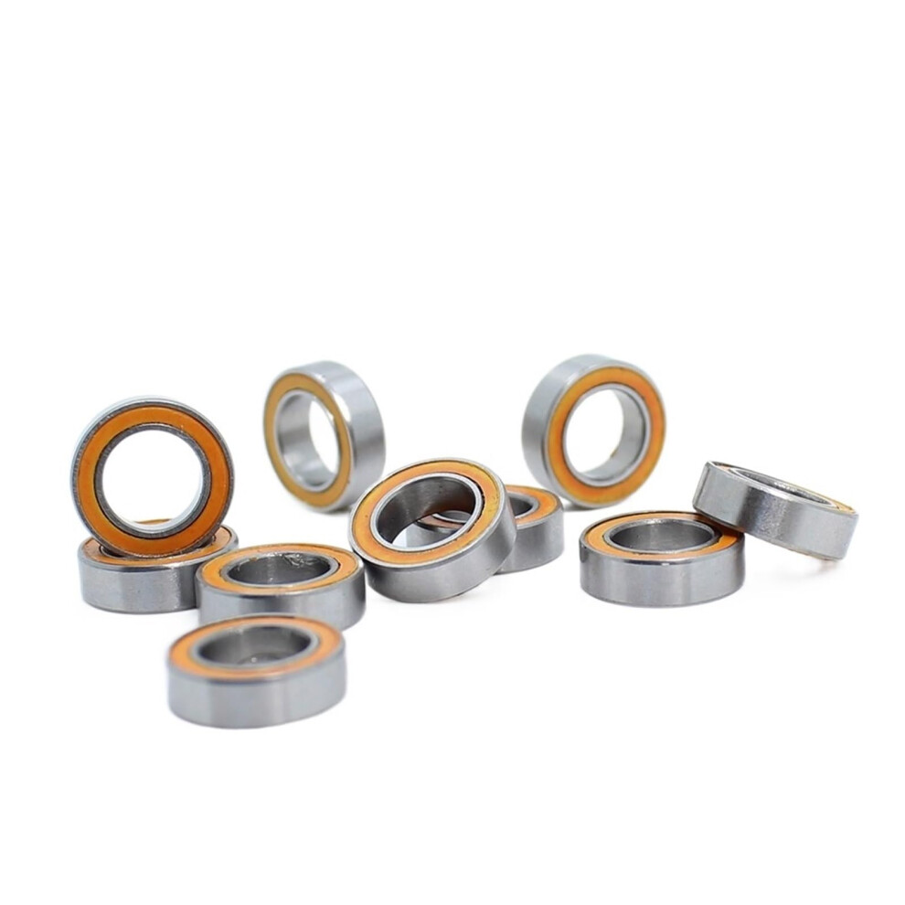 Bimetal Seal Shield Micro Deep Groove Bearing 10Pcs Mr106rs 6X10x3mm Abec3 Miniature Ball Bearings Sealed Bearing Orange 9412369283979