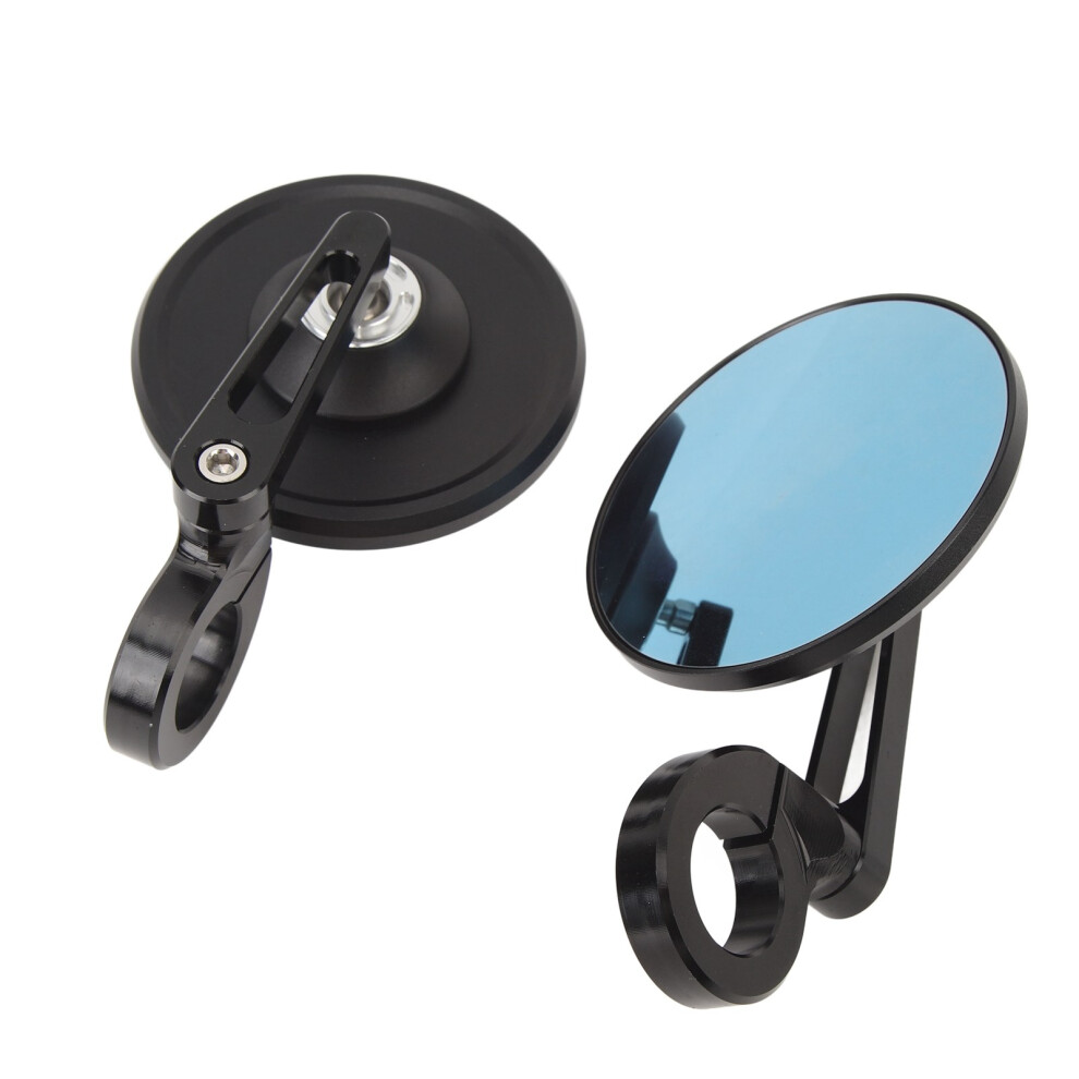 Round Handlebar Motorcycle Mirror M8/M10 Anti Glare Matte Blue/Black 7621368781245