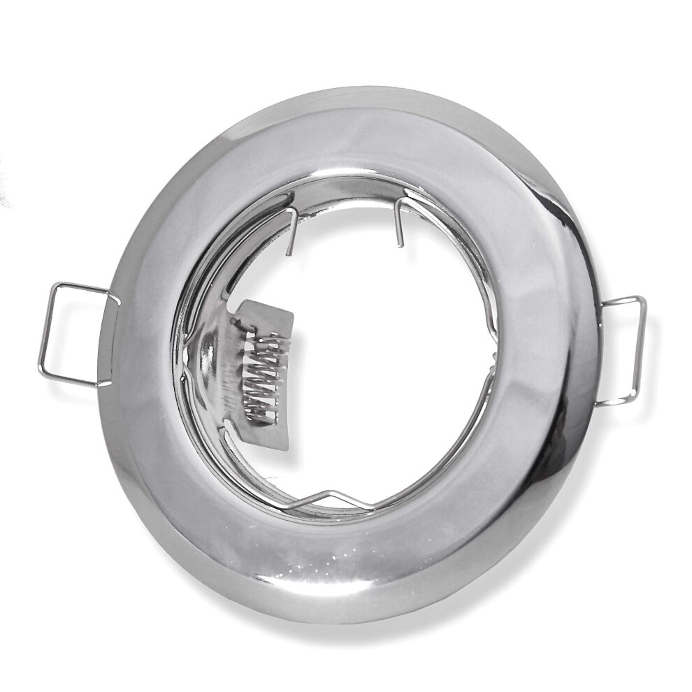 Recessed Spotlight Frame Chrome Round Â Mounting Frame For Gu10 Mr16 Â 5560Mm Bore Hole 9426802369335