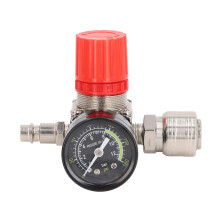 Air Compressor Pressure Regulator with Four Way Valve, Thread Locking Agent Enhanced Air Gauge System for Maximum Sealing, Adjustable Atmospheric