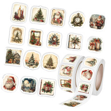 1000 stuks kerstverpakkingsetiketten voor verpakking Kerst