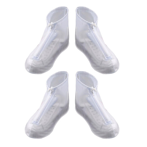 2 paires de couvre-bottes de pluie épais, semelles