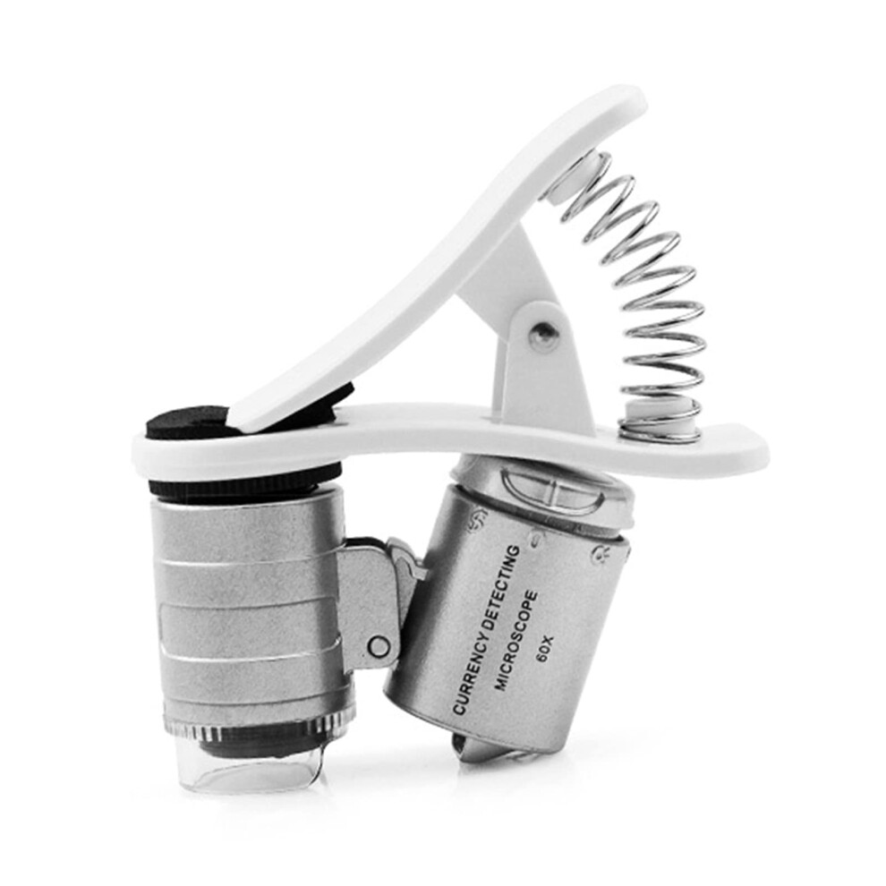60X Magnifier Magnifying Lens Portable Microscope With Clip For Horticulture Jewelry Appraisal And Detailed Inspection