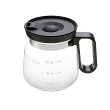 Kaffeetasse aus klarem Glas, 450 ml Fassungsvermögen, mit