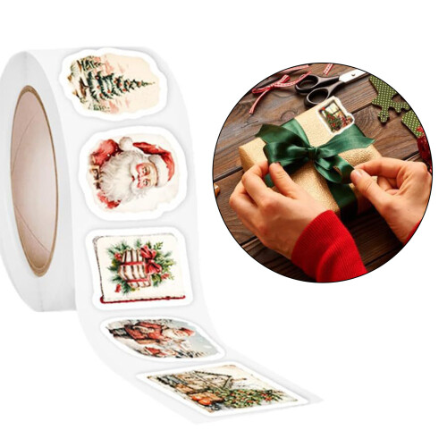 Autocollant décoratif de noël, 1000 pièces, pour sceller 1