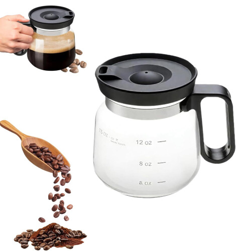Tasse à café transparente de 16 oz avec couvercle sécurisé, 1