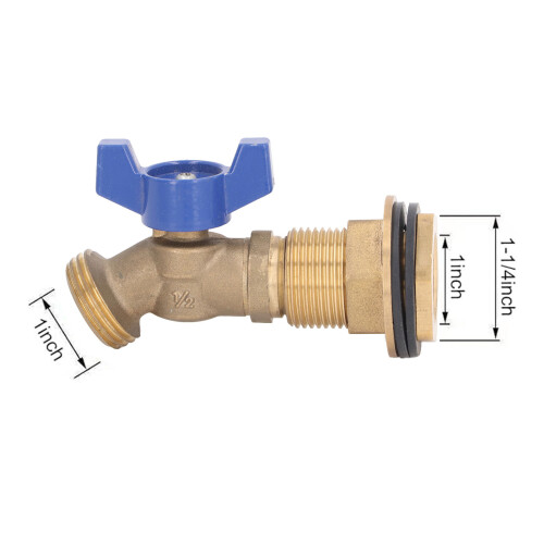 Schwerlast Messing-Quergriff-Kugelventil mit 2 Dichtungen, 1/2 bis 3/4 Zoll 1