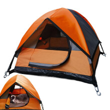 Outdoor Cat Tent Waterproof Shelter with Foldable Play Space for Cats and Puppies Orange 1
