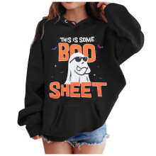 Halloween Hoodie Girls Pullover with Hood Kids Crew Neck Leisure Long Sleeve