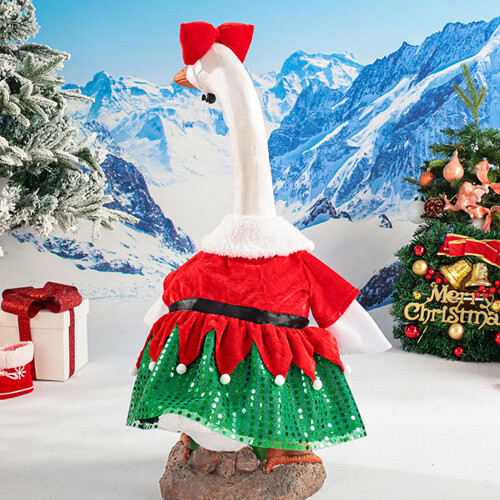 Tenue de robe de noël en velours pour décoration de statue de-E 1