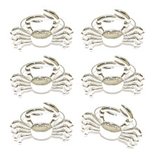 Eleganter goldener Krabbenserviettenhalter aus Metall,-Silber