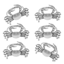 Premium Metal Crablet Shape Napkins Clip Holds-Ancient Silver