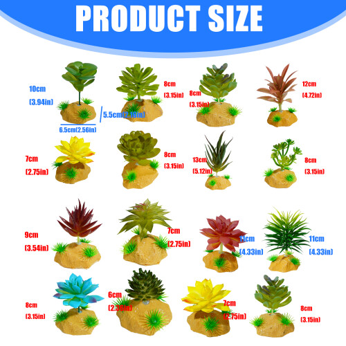Simulation Resins Reptiles Plant Grass Handicraft Decoration-D 1