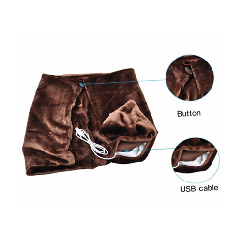 Electric Knee Pad USB Heated Blanket Polyester Mini Flags Portable Warming Wrap For Office Home Car Use 2