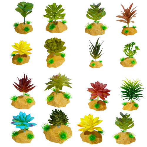 Simulation Resins Reptiles Plant Grass Handicraft Decoration-D 2