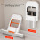 Space Saving Mini Foldable Sponge Mop-white orange set1 6
