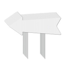 Reusable Garden Signpost With Interchangeable Plates-10 pieces