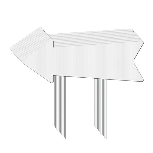Reusable Garden Signpost With Interchangeable Plates-10 pieces
