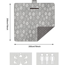 Piknikkurver tilbehør for utendørseventyr, slitesterke XXL vanntette pikniktepper, strandmatte sandfri for camping, fotturer, reiser, konserter