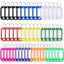 Étiquettes porte-clés de couleurs assorties, réutilisables en vrac, avec fenêtre pour une identification rapide, faciles à utiliser grâce à