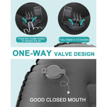 Ultralight Backpacking Pillow, Portable Travel Pillow, Ergonomic Design for Neck Lumbar Support, Inflatable Camping Pillow for Hiking, Camping,