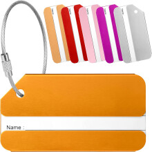 Aluminum Luggage Tags, Vibrant Colors for Easier Identification on Your Suitcases and Bags