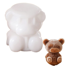 Niedliche Eiswürfelformen in Tierform, 3D-Bären-Silikonform für DIY-Getränkedekorationen und Pralinenformen, ideales Geschenk für Liebhaber von