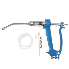 Veterinary Dosing Tool Stainless Steel Tip Continuous Injection Device For Cattle Cow Sheep Pig Luer Lock Injection System With Non Slip Handle