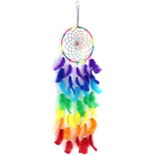 Boho Home Decor, Symbolic Meaning Embodies Handmade Artisanal Craftsmanship, Rainbow Feather Adorns Interior Spaces With Love
