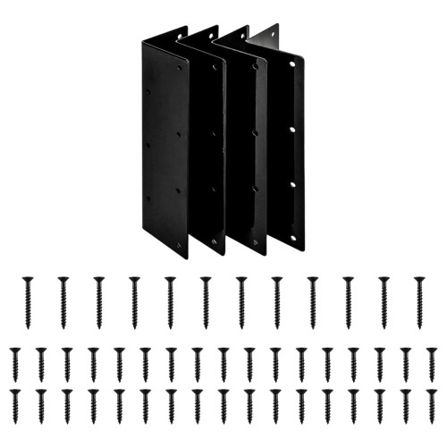 Système de Support d'angle de lit de jardin, 4-Pack 4 pièces