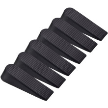 Batentes de porta de borracha premium, pacote com 6 unidades, design antiderrapante para todos os tipos de piso, cunha de batente de porta