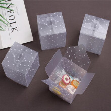Elegantes caixinhas transparentes em formato de cubo para lembrancinhas de casamento e chá de bebê, sacos autoadesivos para biscoitos que garantem