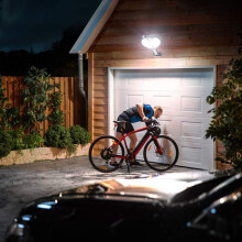 Luzes solares externas, à prova d'água e com sensor de movimento para segurança, material ABS durável, painéis solares fáceis de instalar com