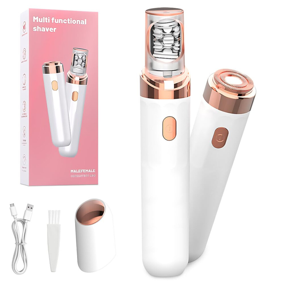 Light/Peach Facial Hair Remover For Women Rechargeable Epilator With Smart And Precision Fuzz Removal