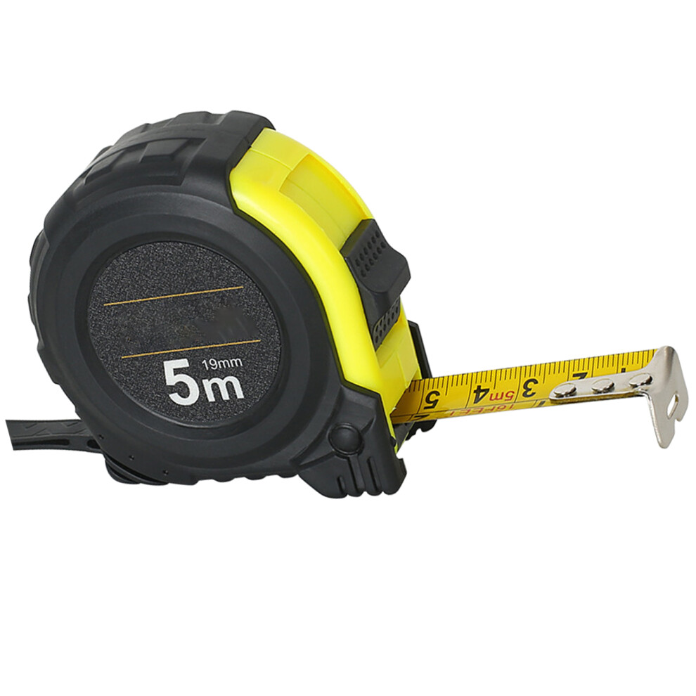 5M Thickened Carbon Steel Tape Measure With Buckle, Metric & Inch Scales 7661381353340