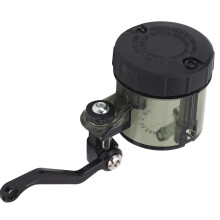 Motorcycle Clutch & Brake Fluid Reservoir Tank with 10cm Tubing & Long Bracket