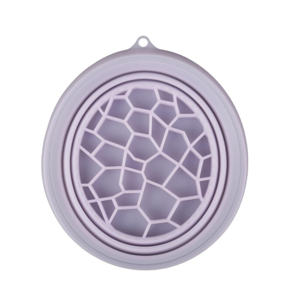 Purple Silicone Face Ice Bath Bowl Folding Cold Plunge Facial Basin With Builtin Ice Tray