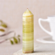 Green Afghan Jade Natural Stones Crystal Point Wand 6070mm