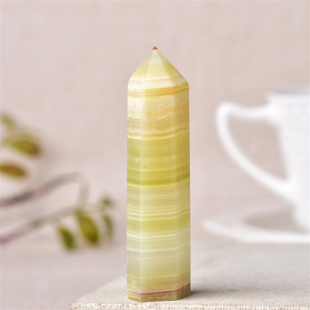 Green Afghan Jade Natural Stones Crystal Point Wand 6070mm