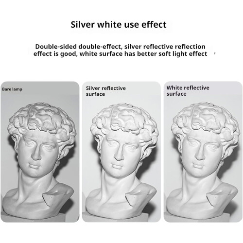 Camera Flash Diffuser Foldable Reflector Board 2-Sided Silver White Speedlight Compatible Lightweight Photography Accessory 1