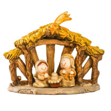 Kerststal Beeldjes Hars Kribbe Heilige Familie Kerststal-Stijl A