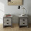 Pair Of Boston 2 Drawer Bedside Table Grey Cabinet 1