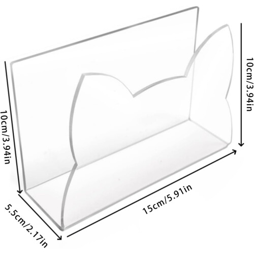 Desk Letter Holder Clear Acrylic Mail Sorter Envelope Organizer Desktop Document Stand SpaceSaving 2