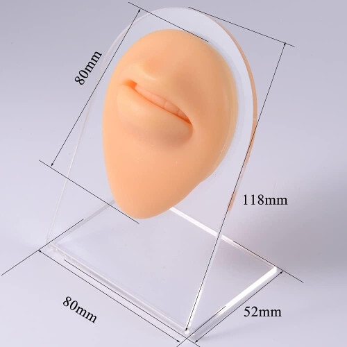 1 Set Simulation Human Body Part White Black Silicone Model with Stand 1