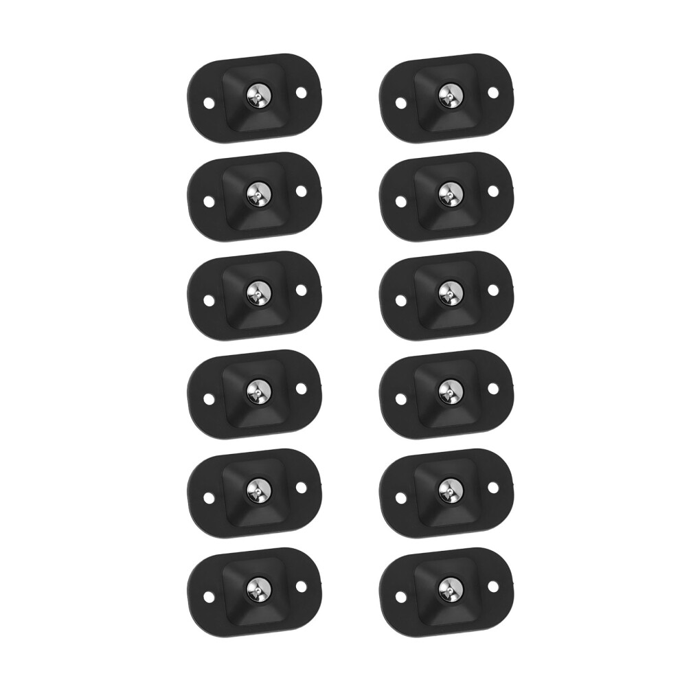 Easy-Install 12Pcs Mini Caster Wheels For Kitchen & Furniture Black 9341368784937
