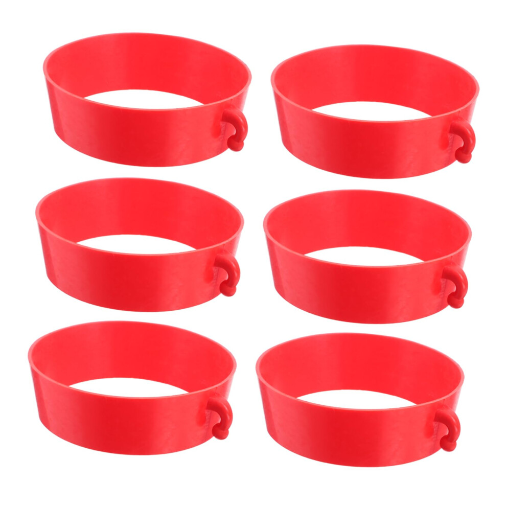 6Pcs Plastic Traffic Cone Chain Connectors For Safety Barriers Quick Attachment Durable Performance 9412369285997