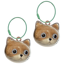 Clear Cats Head Shape Hair Keepsakes Cats Furs Storage-White