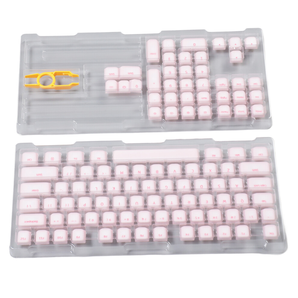 113 Keys Pbt Keyboard Keycaps For 61-108-Key Mechanical Keyboards Pink 8471368785069
